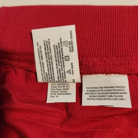 Gloria Vanderbit Shorts High Rise‎ Red Womens Size 14 36-38×10 Stretch Waist NEW - Picture 11 of 15